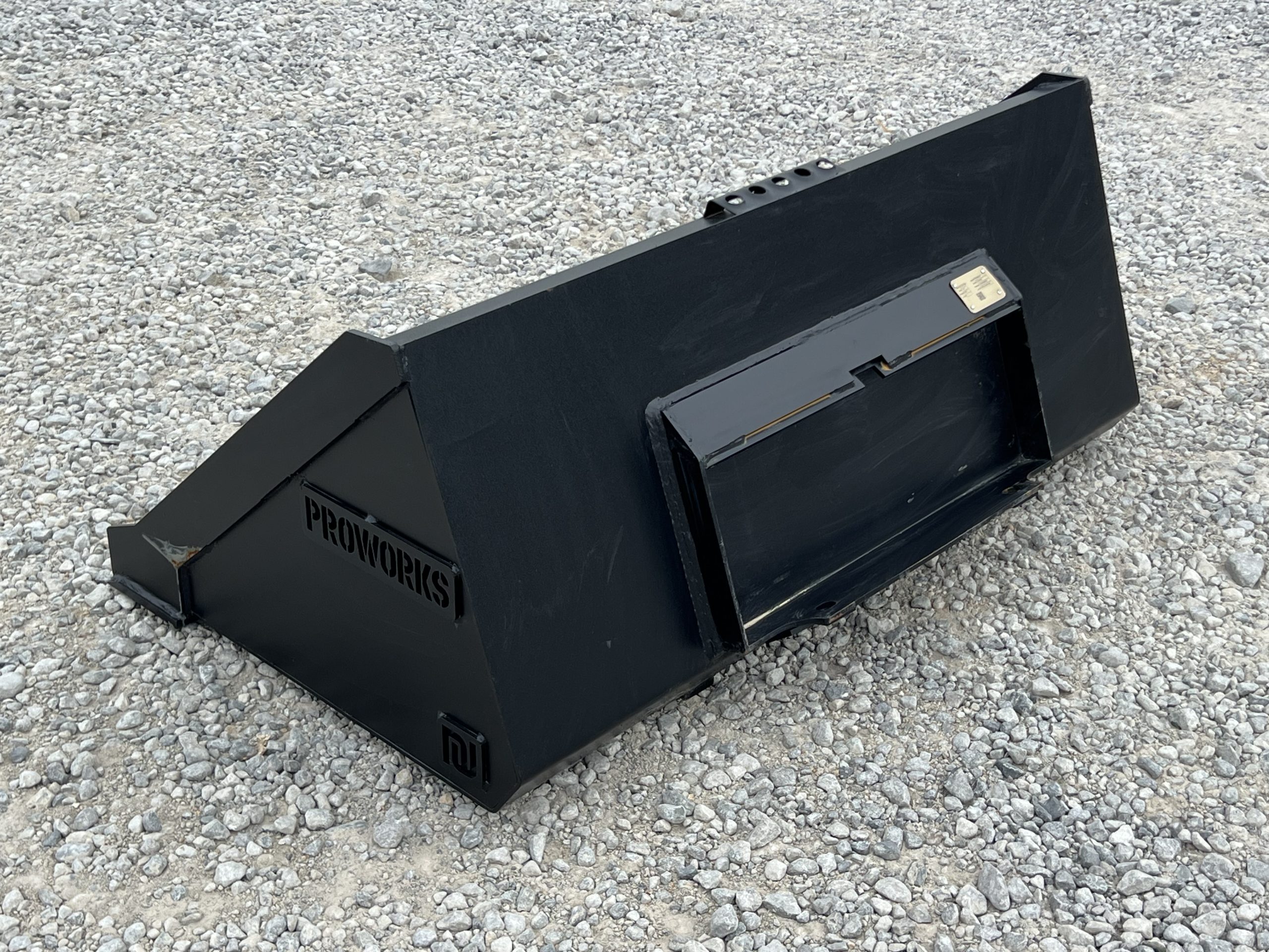 PROWORKS 48″ Smooth Dirt Bucket Attachment 20″ Tall Fits Mini Universal Skid Steer - Image 8