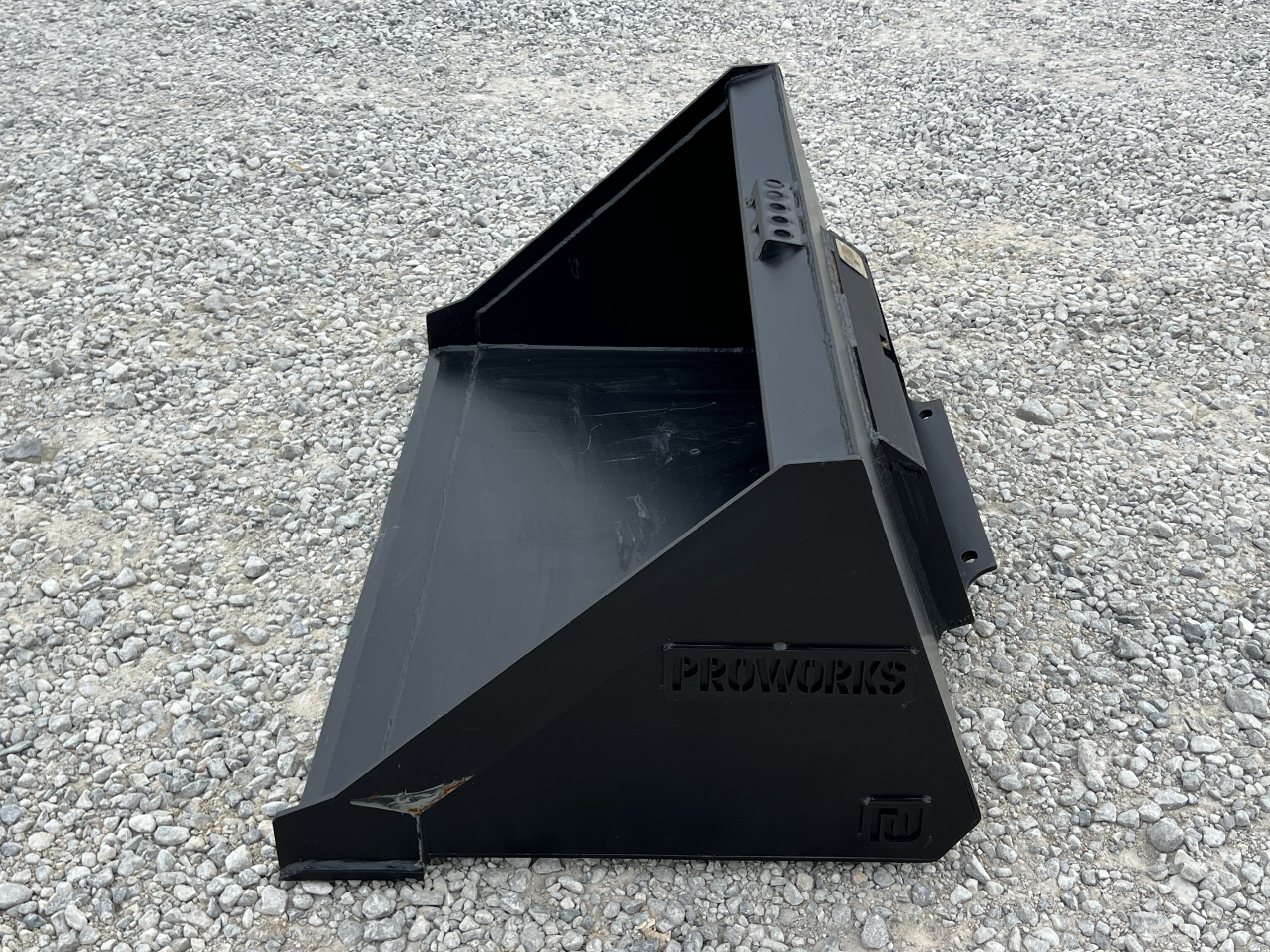 PROWORKS 48″ Smooth Dirt Bucket Attachment 20″ Tall Fits Mini Universal Skid Steer - Image 9