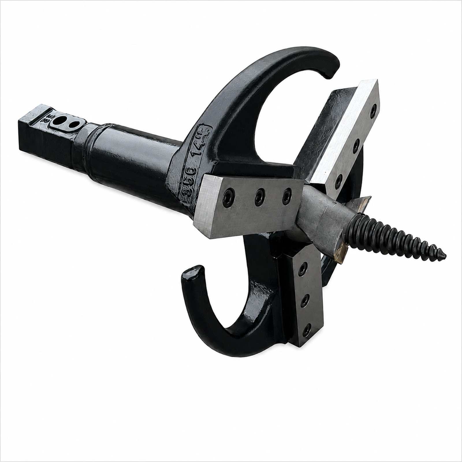 PROWORKS 14" Hex Stump Auger Planer with Steel Cutting Blades and Pilot Bit