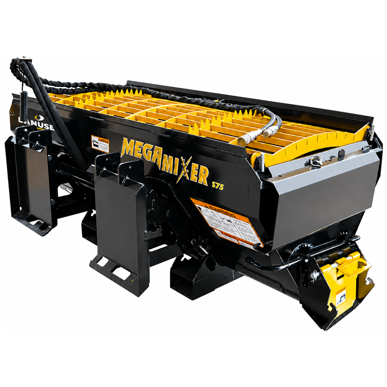 Danuser S75 Mega Mixer Steel Auger Bucket Skid Steer Attachment