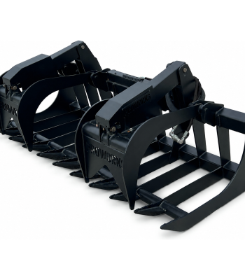 84" Heavy Duty Dual Cylinder Root Bucket Grapple Attachment Fits Euro Global Quicke Loader