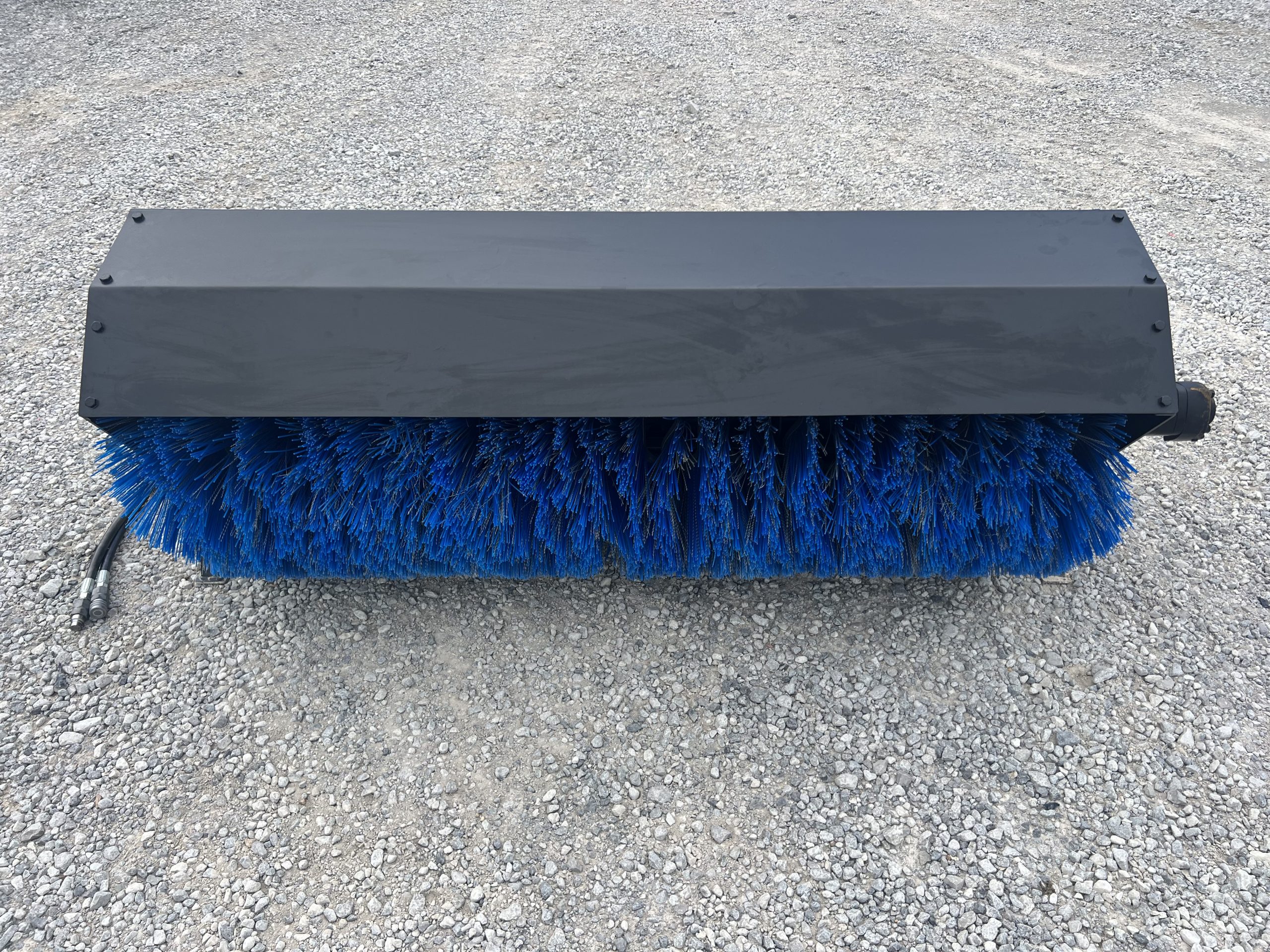 PROWORKS 84" Hydraulic Angle Broom Attachment Half Poly Wire Fits Skid Steer - Image 3