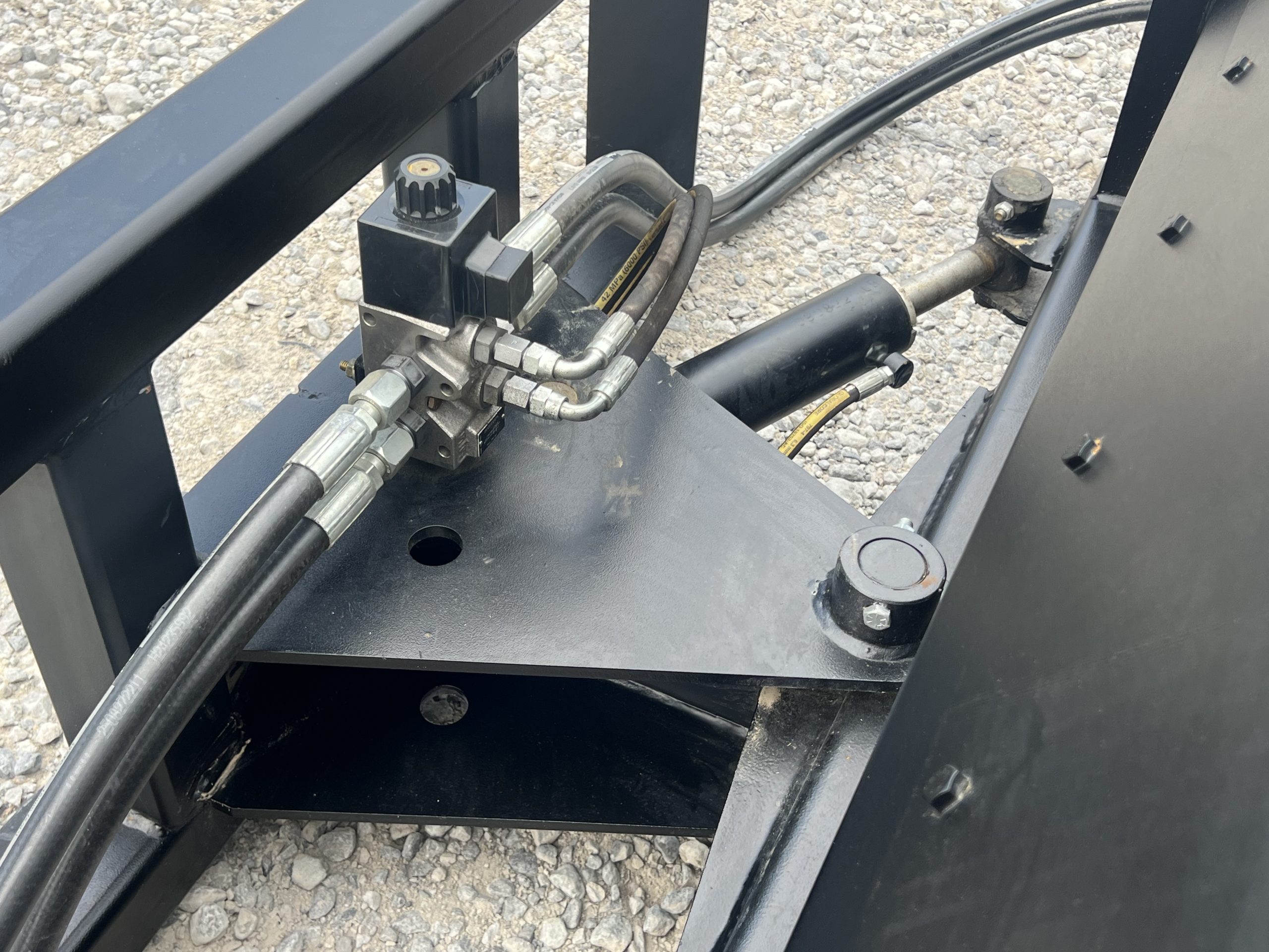 PROWORKS 84" Hydraulic Angle Broom Attachment Half Poly Wire Fits Skid Steer - Image 14
