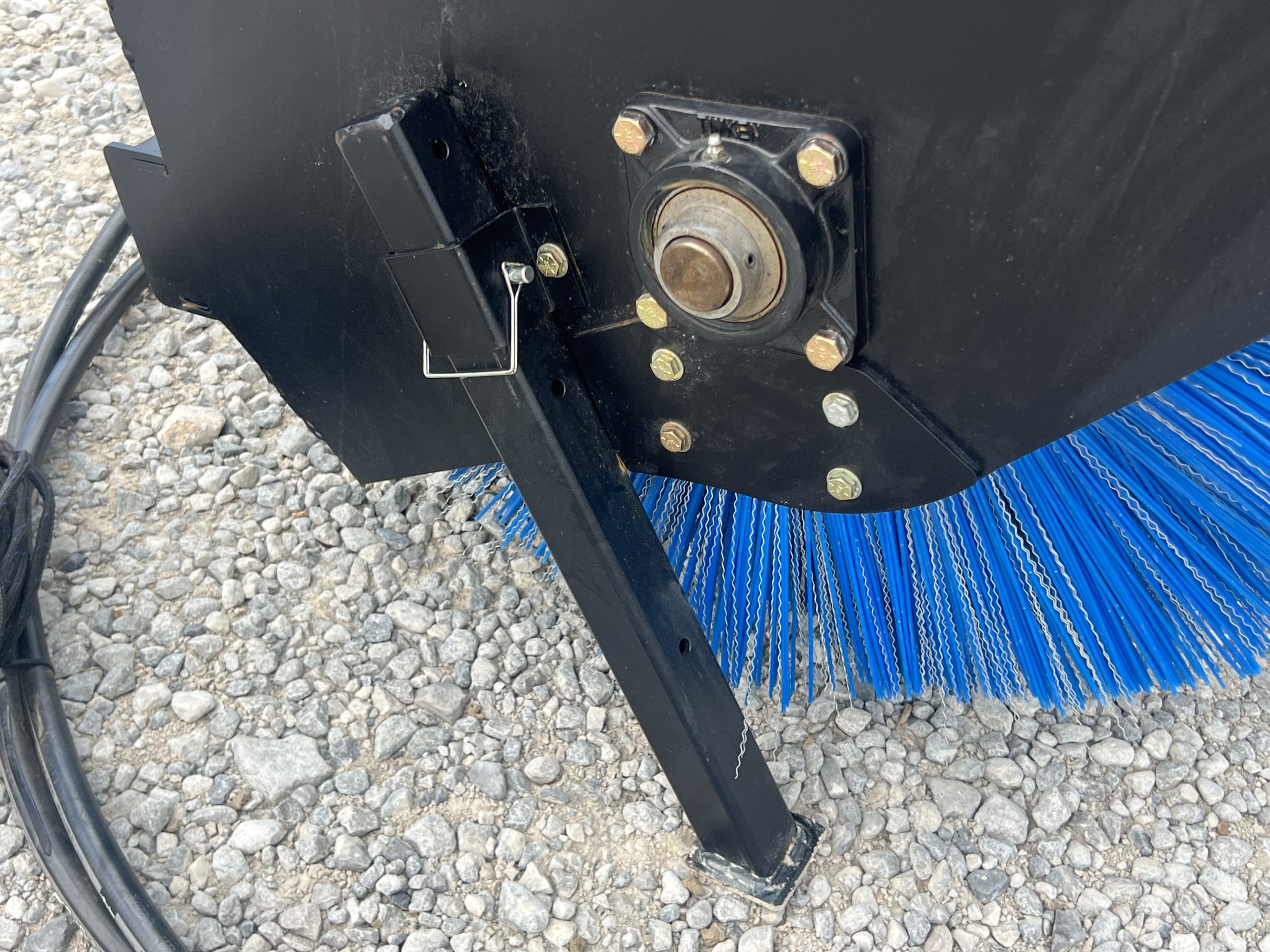 PROWORKS 84" Hydraulic Angle Broom Attachment Half Poly Wire Fits Skid Steer - Image 16