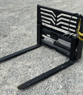 48" Hydraulic Pallet Forks Fork Positioner Fits Skid Steer Tractor Quick Attach