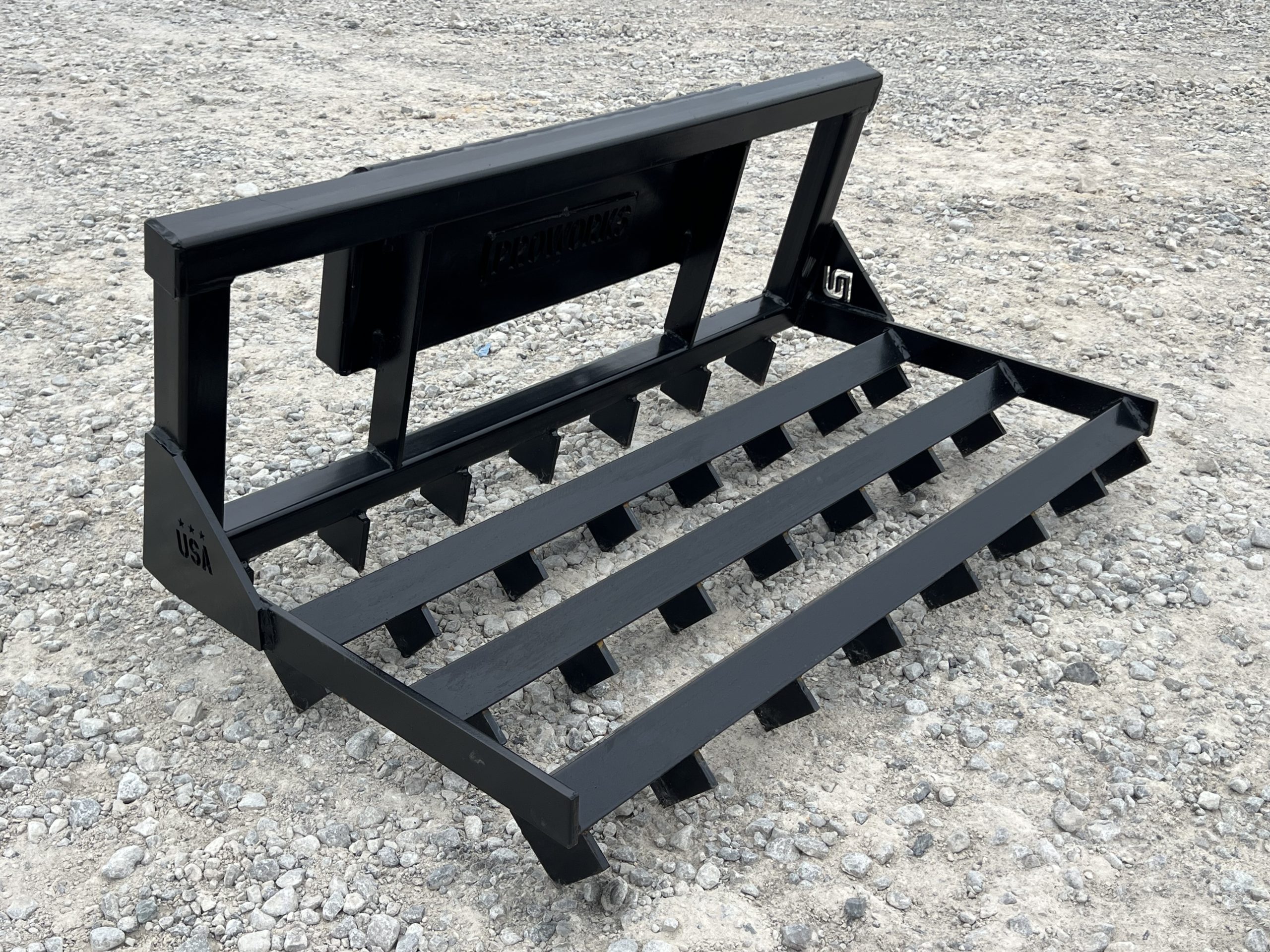 PROWORKS 42" Land Plane Grading Leveler with Scarifier Teeth Fits Mini Skid Steer - Image 4