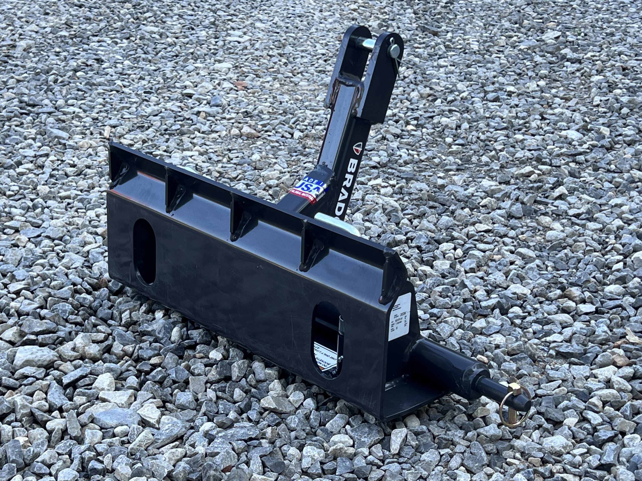 Bradco Cat 1 3 Point Hitch Tractor to CII Mini Universal Skid Steer Adapter Conversion - Image 6