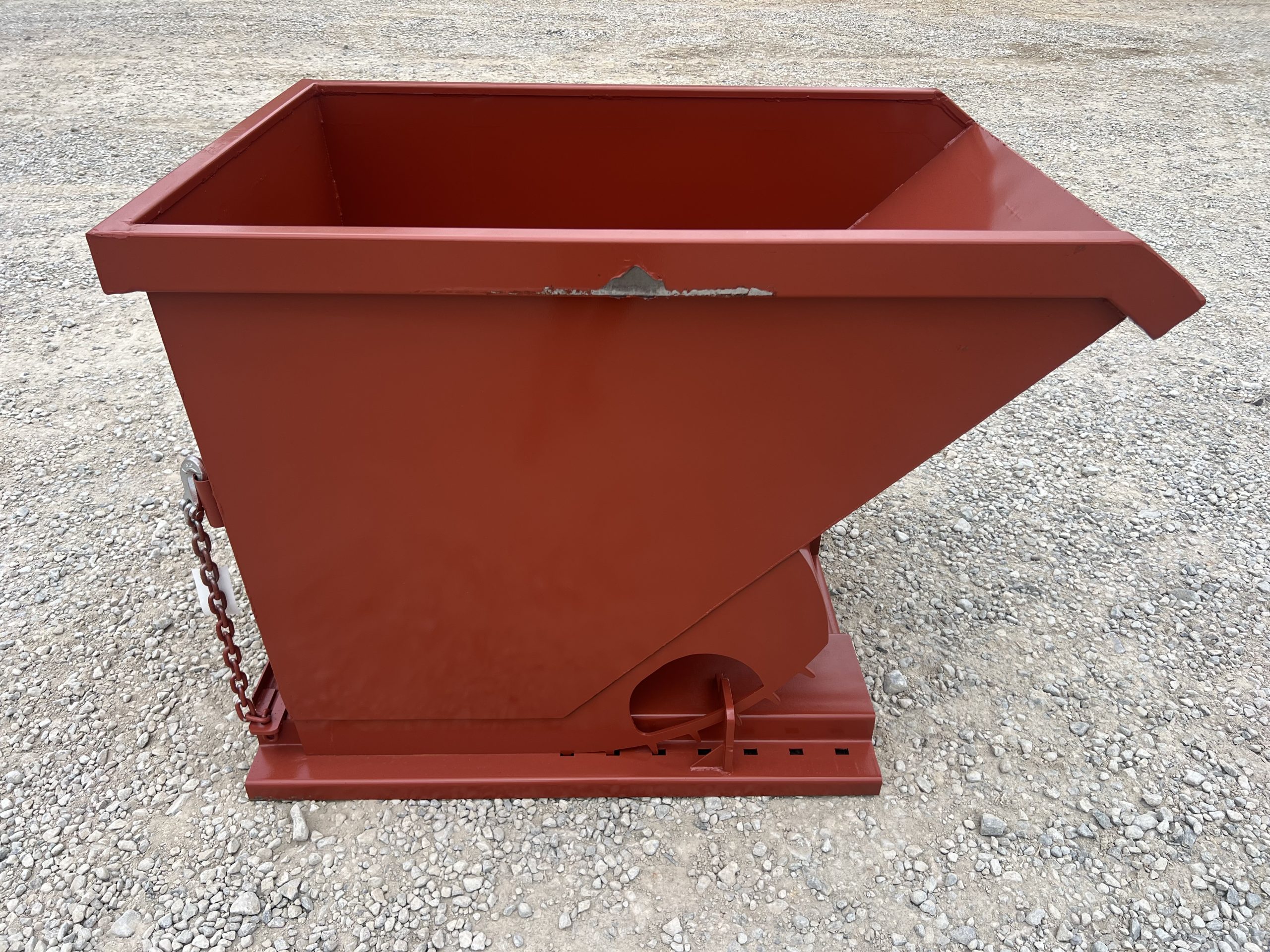 1.5 Yard Heavy Duty Steel Self Dumping Trash Hopper Dumpster Attachment Fits Forklift Pallet Forks - Image 5