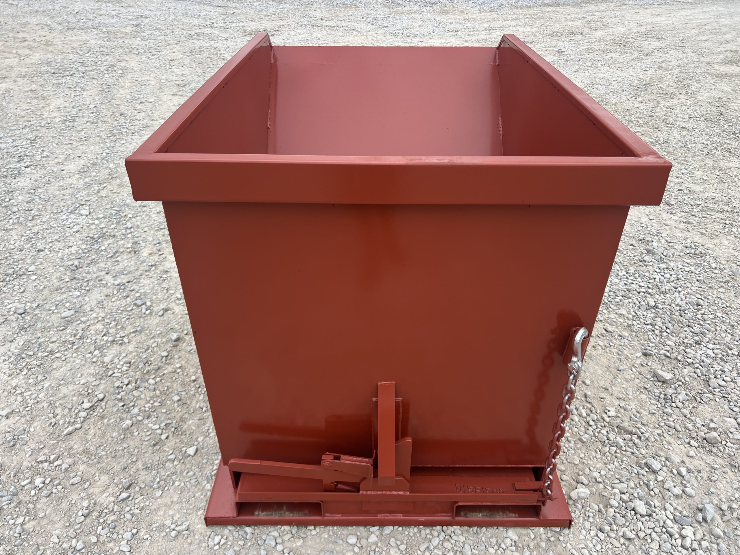 1.5 Yard Heavy Duty Steel Self Dumping Trash Hopper Dumpster Attachment Fits Forklift Pallet Forks - Image 7