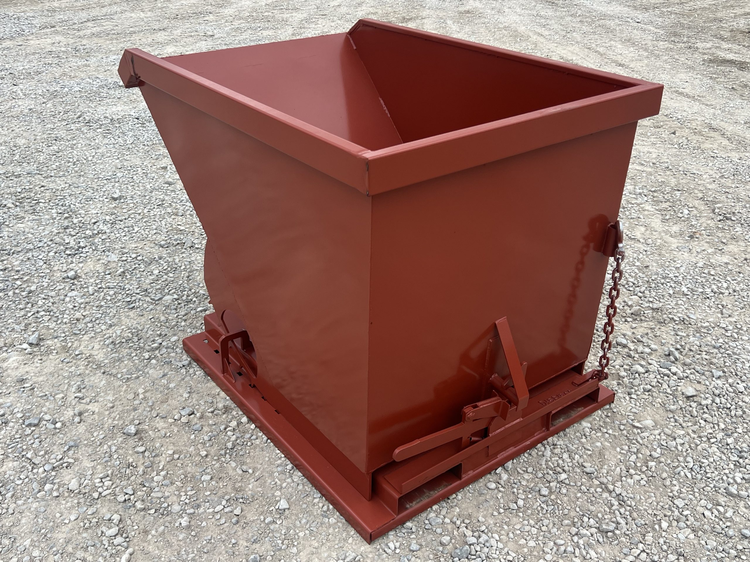 1.5 Yard Heavy Duty Steel Self Dumping Trash Hopper Dumpster Attachment Fits Forklift Pallet Forks - Image 8
