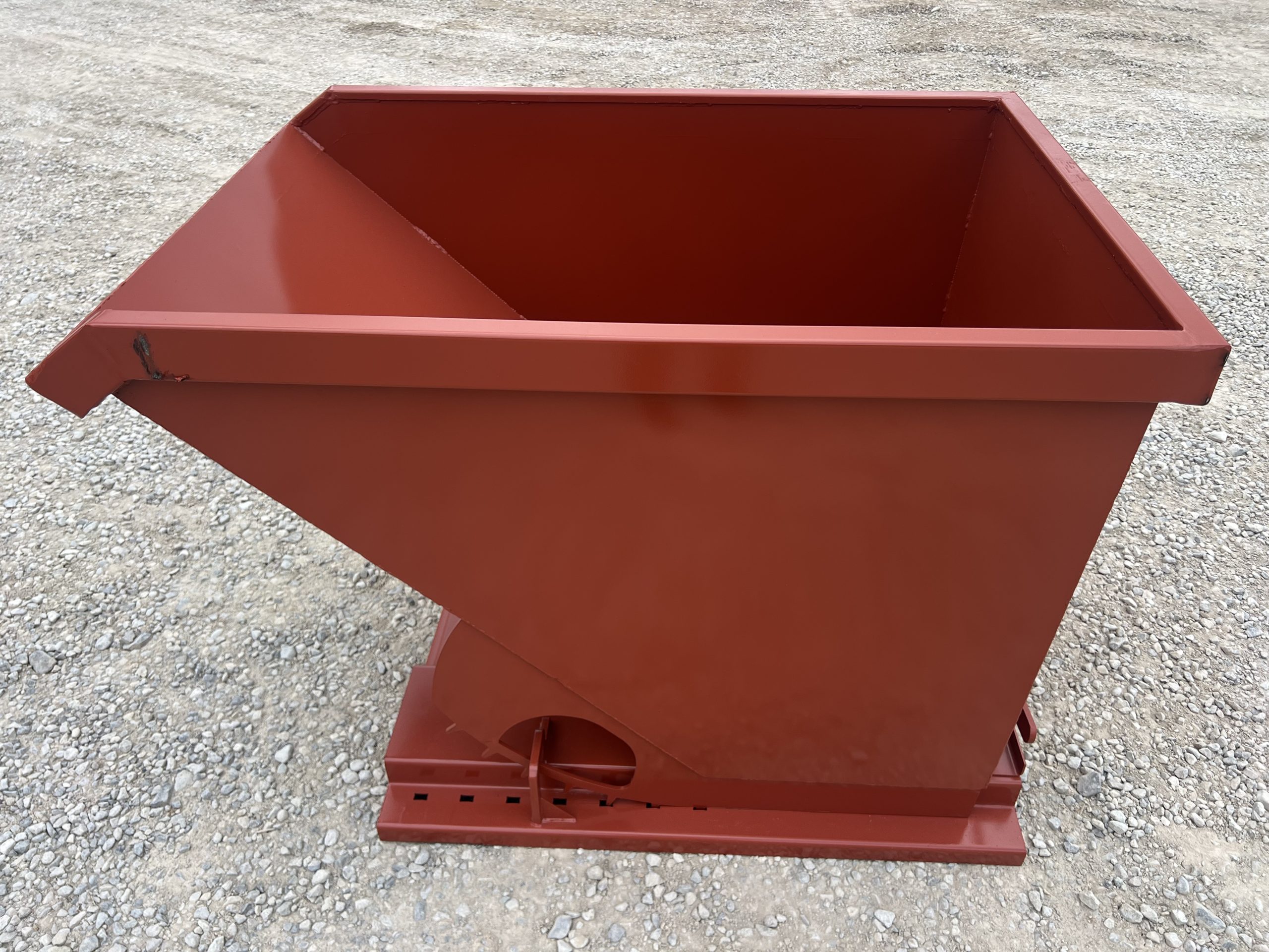 1.5 Yard Heavy Duty Steel Self Dumping Trash Hopper Dumpster Attachment Fits Forklift Pallet Forks - Image 9