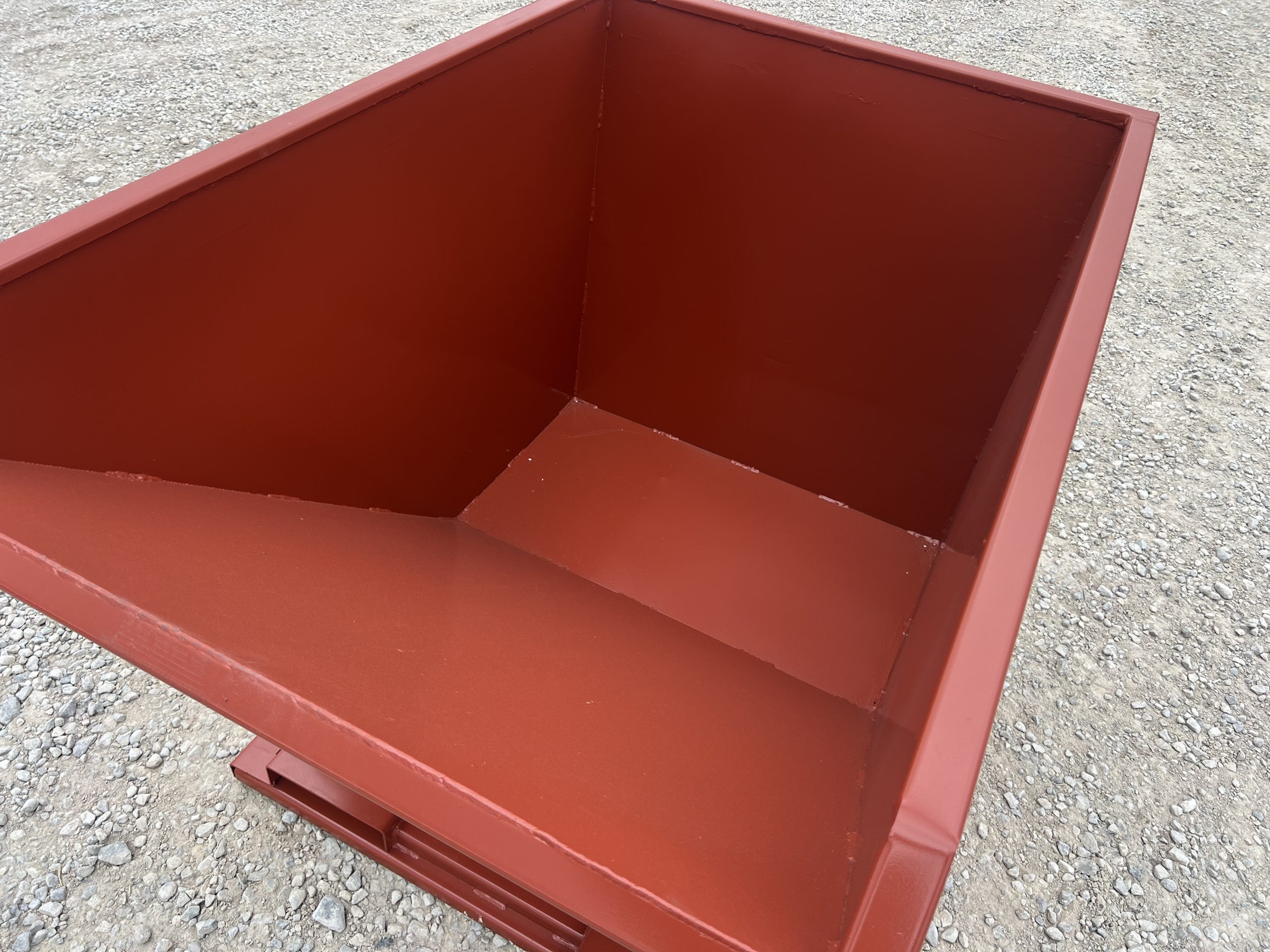 1.5 Yard Heavy Duty Steel Self Dumping Trash Hopper Dumpster Attachment Fits Forklift Pallet Forks - Image 10