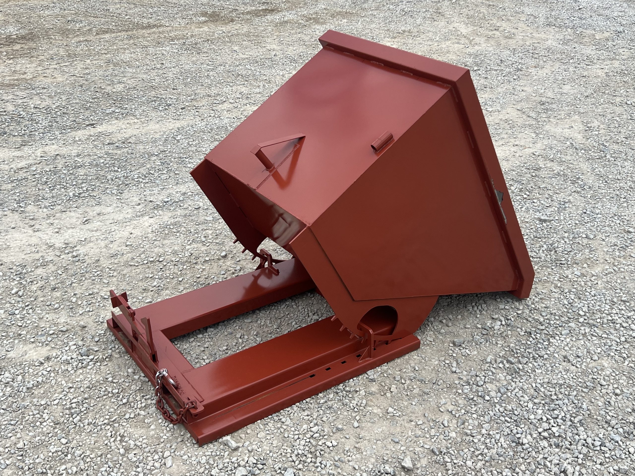 1.5 Yard Heavy Duty Steel Self Dumping Trash Hopper Dumpster Attachment Fits Forklift Pallet Forks - Image 14