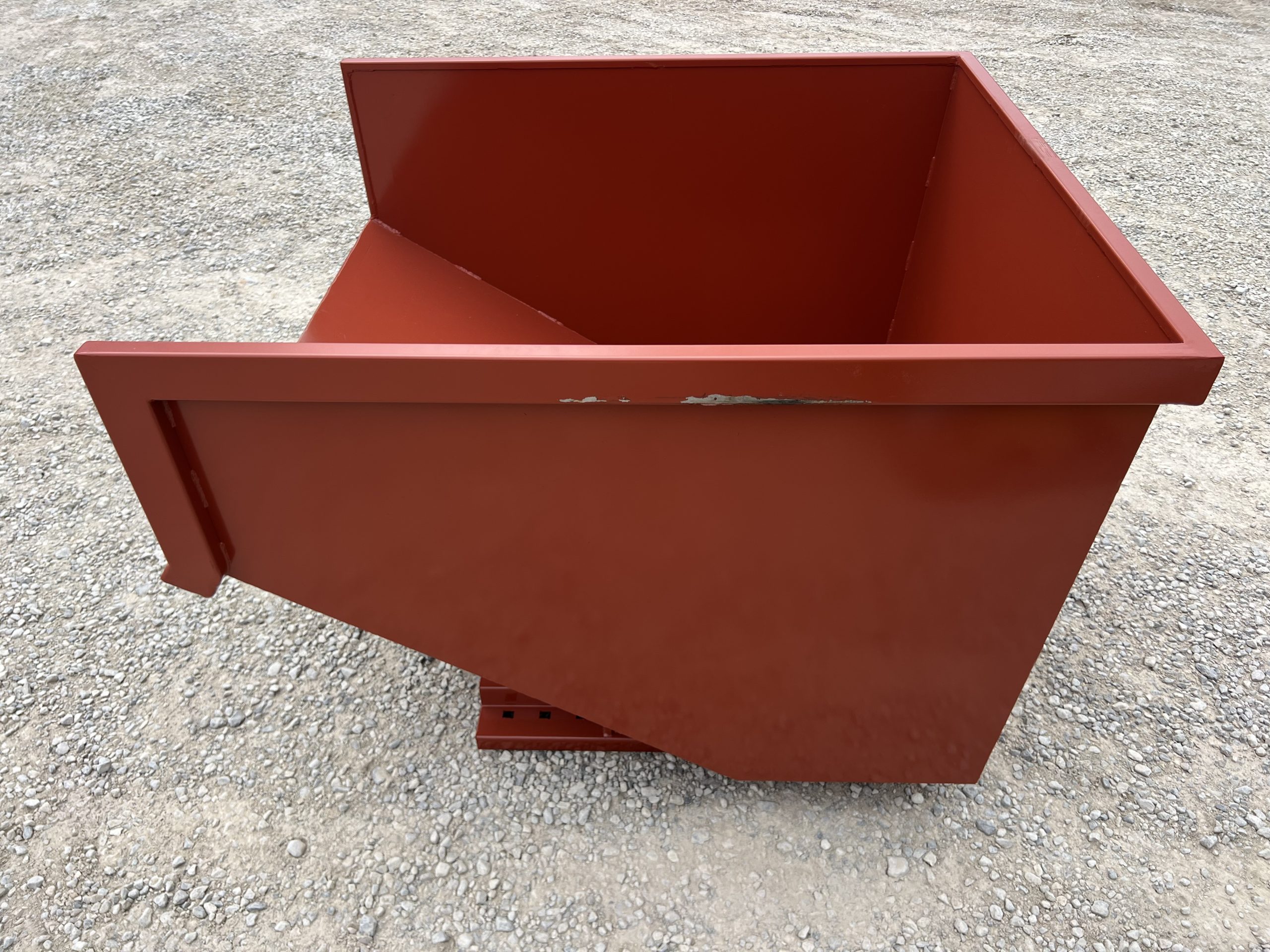 3 Yard Heavy Duty Steel Self Dumping Trash Hopper Dumpster Attachment Fits Forklift Pallet Forks - Image 9