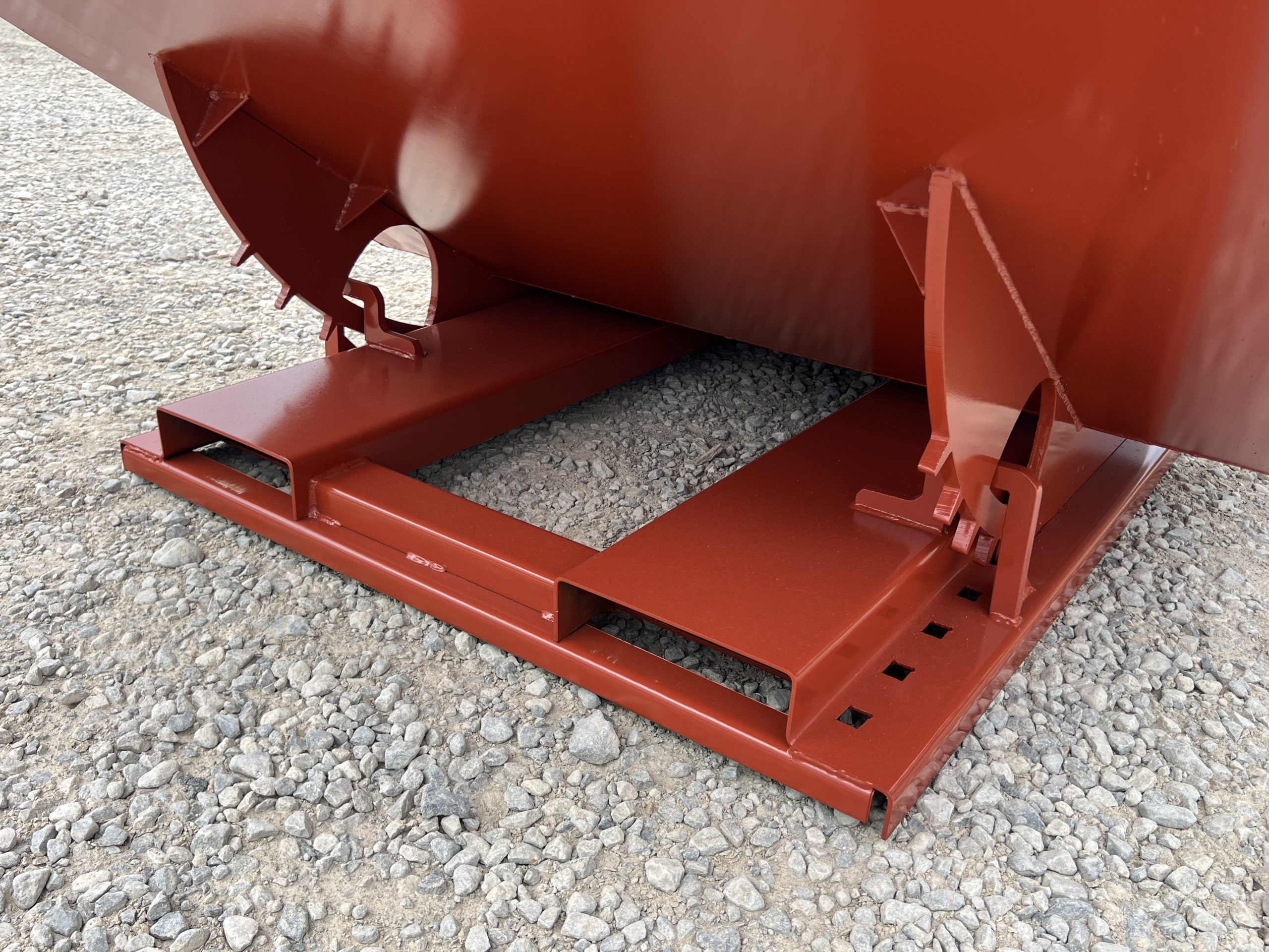 3 Yard Heavy Duty Steel Self Dumping Trash Hopper Dumpster Attachment Fits Forklift Pallet Forks - Image 10