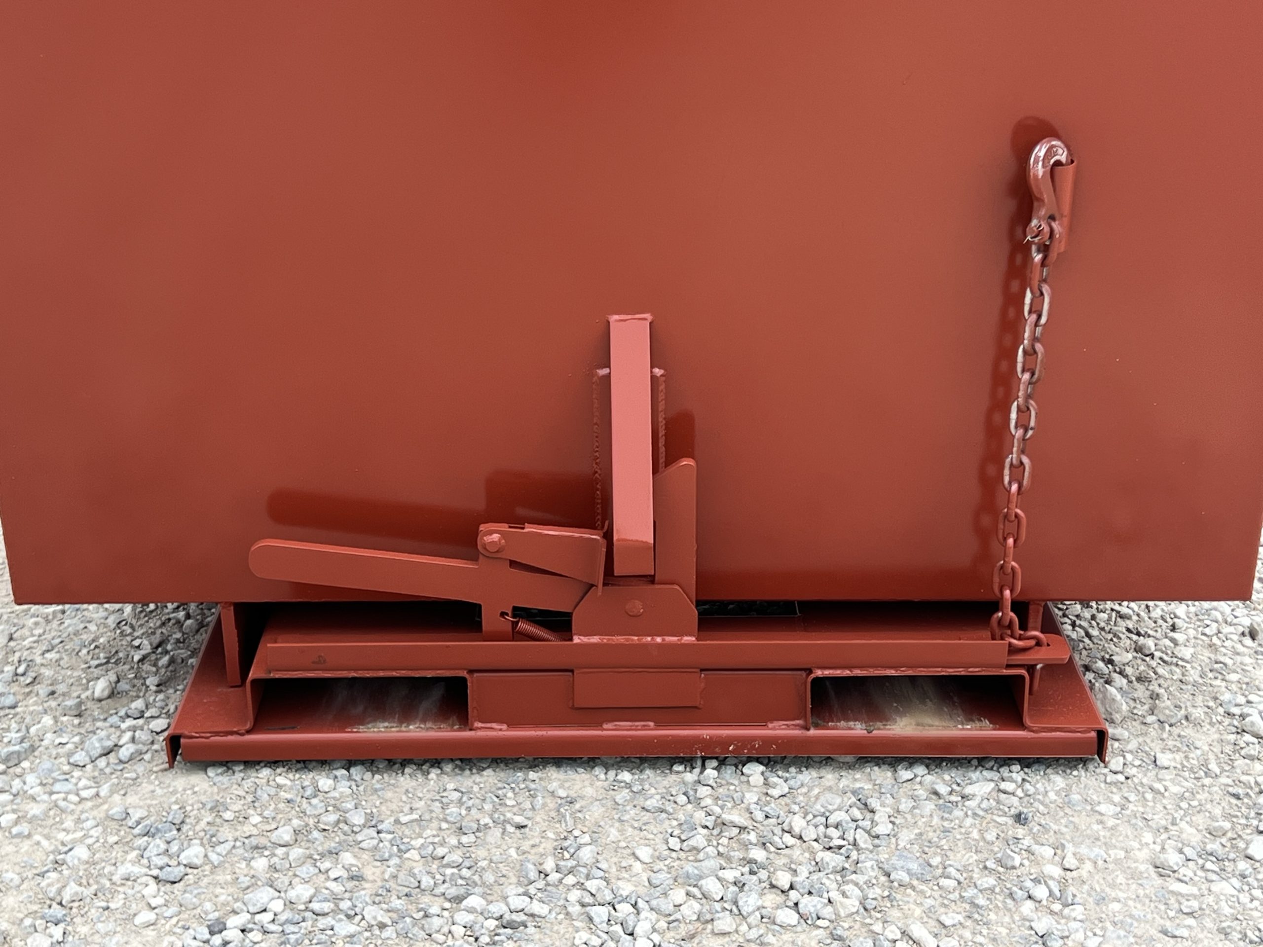 3 Yard Heavy Duty Steel Self Dumping Trash Hopper Dumpster Attachment Fits Forklift Pallet Forks - Image 12