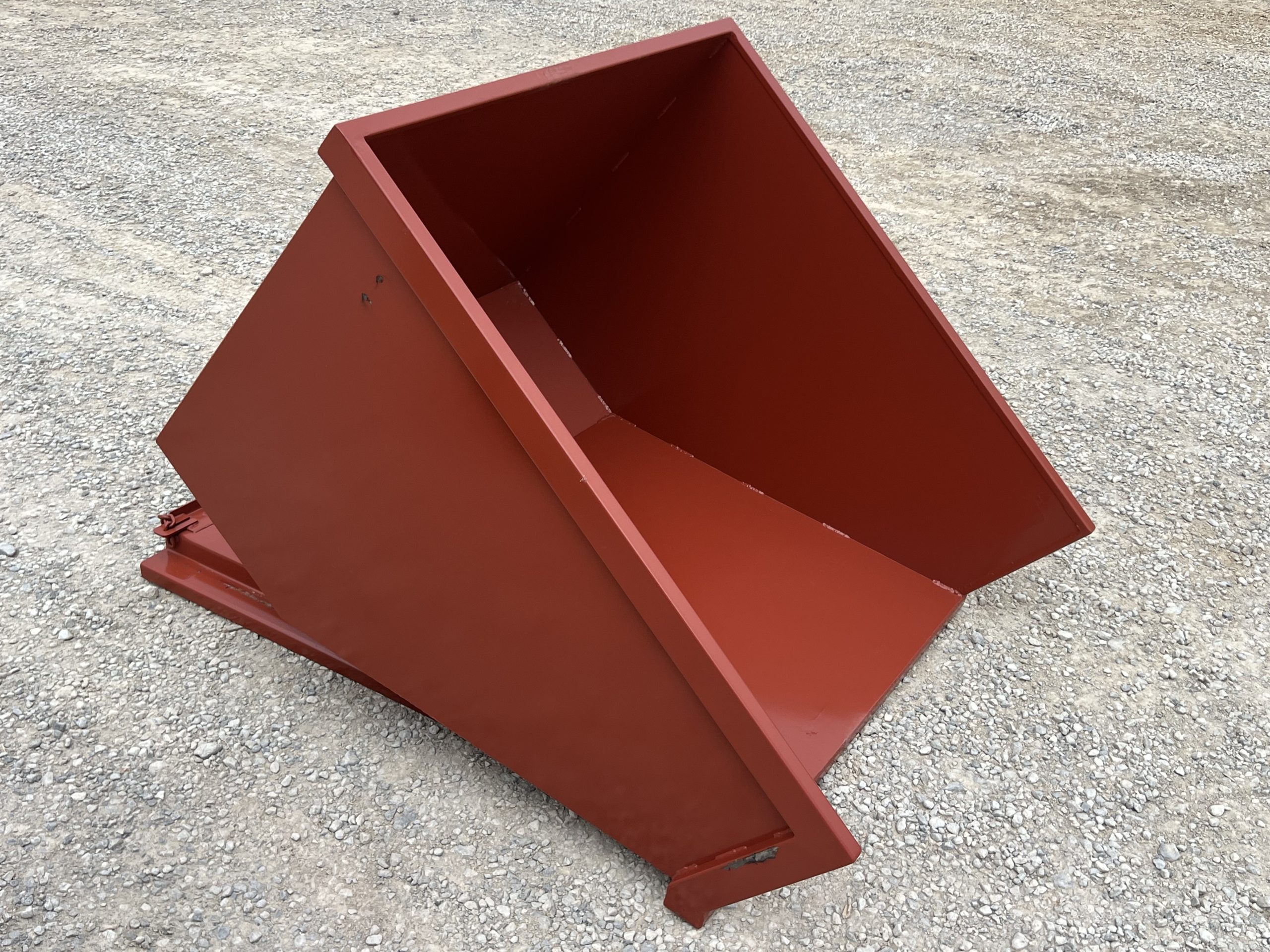 3 Yard Heavy Duty Steel Self Dumping Trash Hopper Dumpster Attachment Fits Forklift Pallet Forks - Image 13