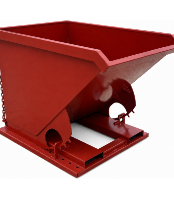 1.5 Yard Heavy Duty Steel Self Dumping Trash Hopper Dumpster Attachment Fits Forklift Pallet Forks