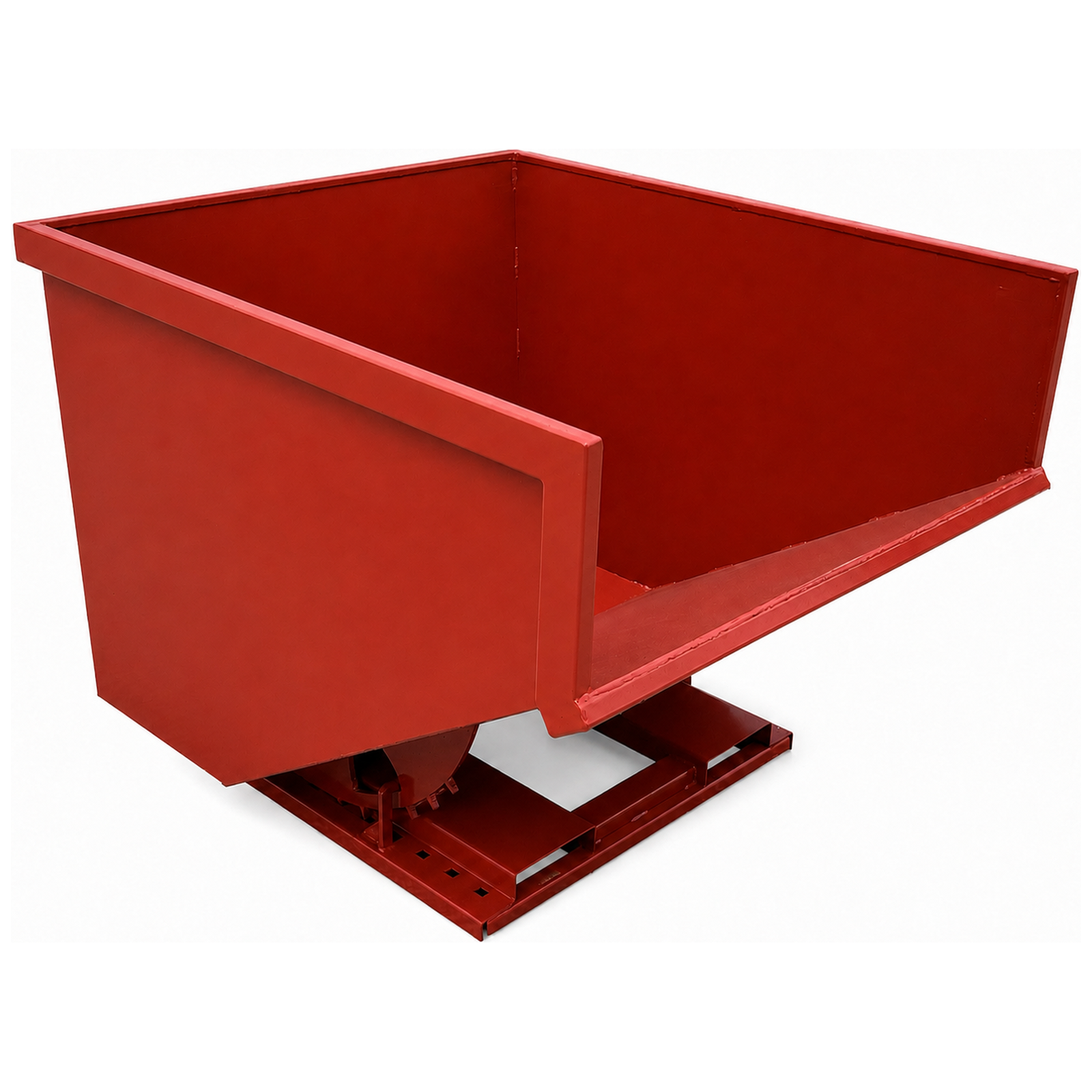 3 Yard Heavy Duty Steel Self Dumping Trash Hopper Dumpster Attachment Fits Forklift Pallet Forks